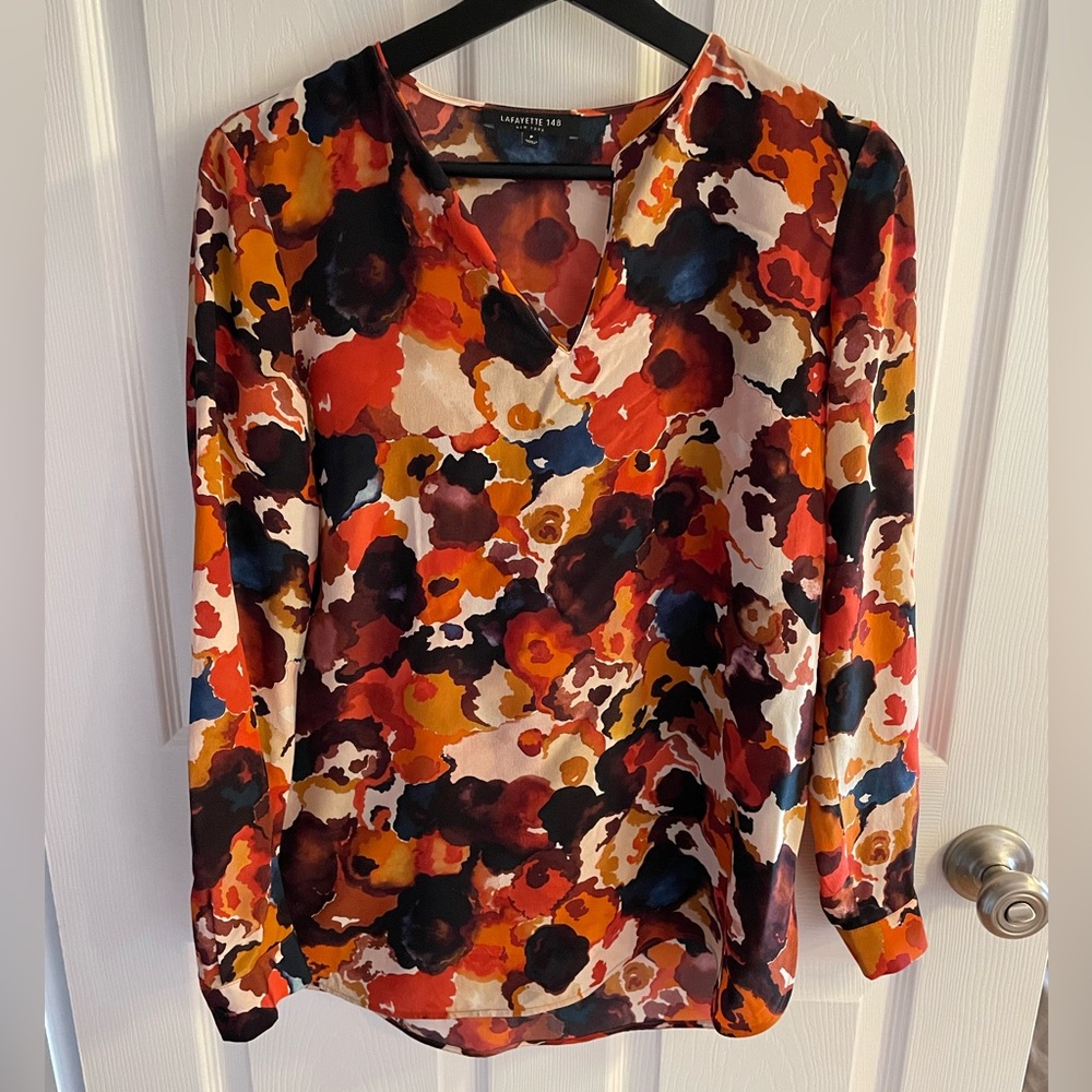 Lafayette 148 Silk Blouse Petite